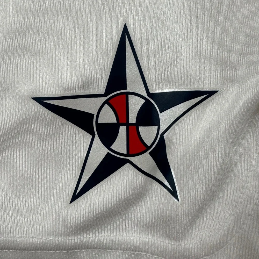 Nike Basketball Shorts Mens XL Dri-FIT Perforated Eagle Star White Performance